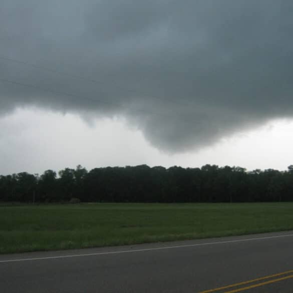 Rotating Wall Cloud in Arkansas