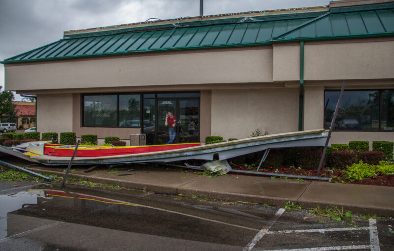 Norman, Oklahoma Tornado Damage at Jason's Deli on April 13, 2012