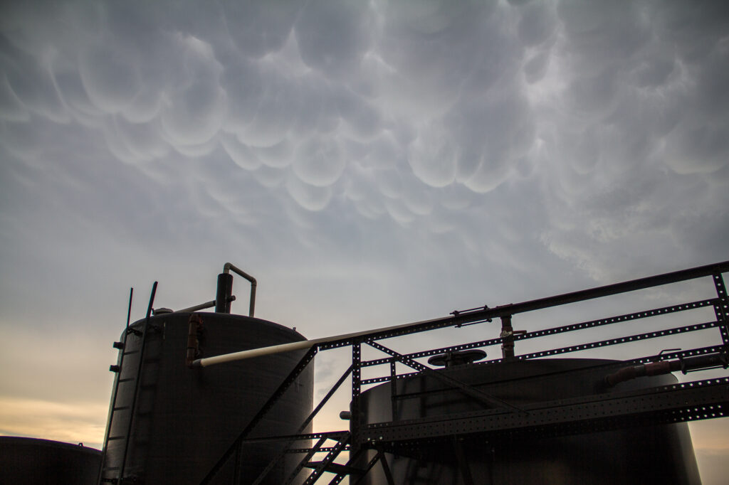 Oil Tanks and Mammatus