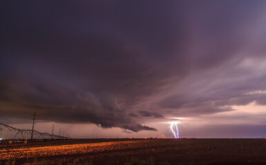 Lightning illuminating the vault