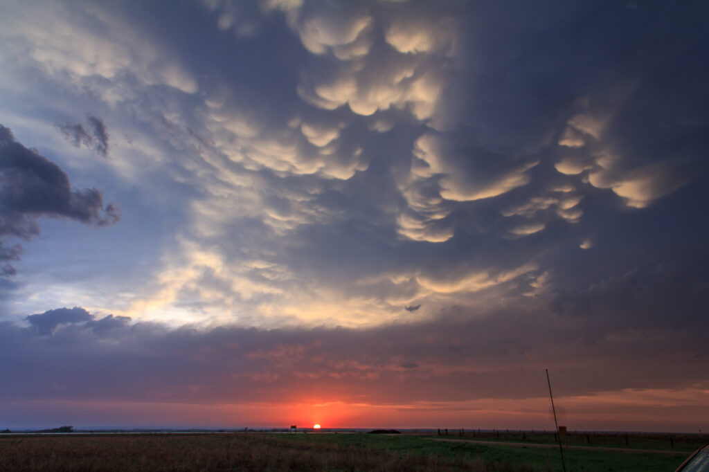 Mammatus at Sunset