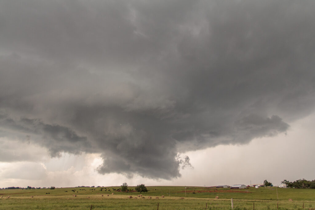 First wall cloud west of Chickasha, OK