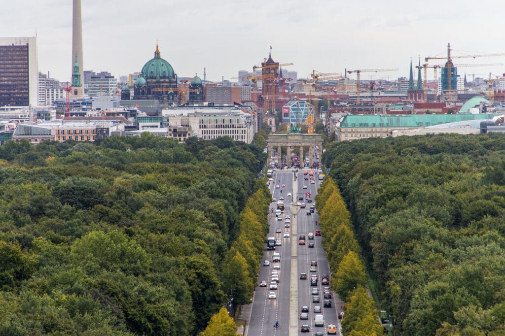 Looking towards the Brandenburg Gate