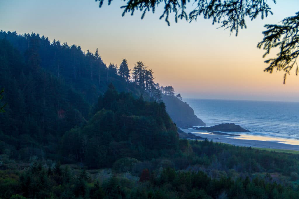 Sunset along the Washington Coast at Cape Disappointment