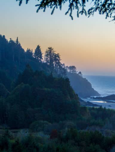 Sunset along the Washington Coast at Cape Disappointment