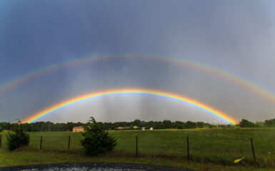 Brilliant double rainbow