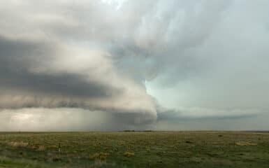 Tornadic supercell shortly after producing near Clayton, New Mexico on May 26, 2019.