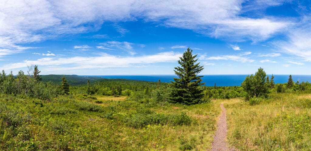 Overlooking Lake Superior on Brockway Mountain Dr.