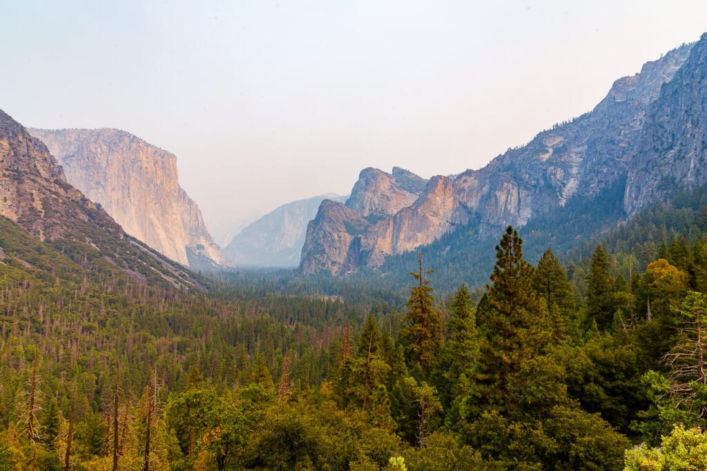 Looking back at Yosemite Valley from the tunnel viewpoint