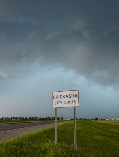 A storm over Chickasha, OK on May 13, 2023