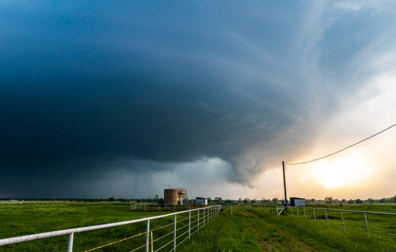 A structured supercell from 48th street NW in Norman Oklahoma on May 11, 2023