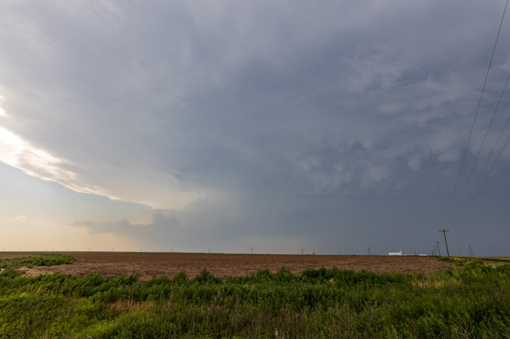 Looking north towards the storm northwest of Silverton and east of Happy